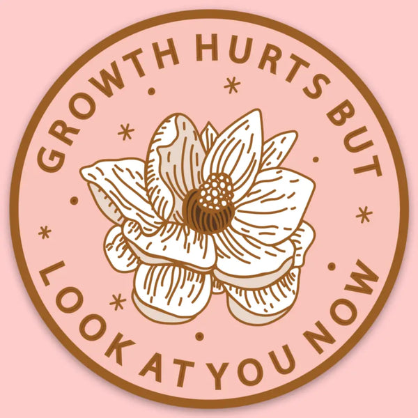 Growth Hurts But Look Sticker  Tender Ghost   