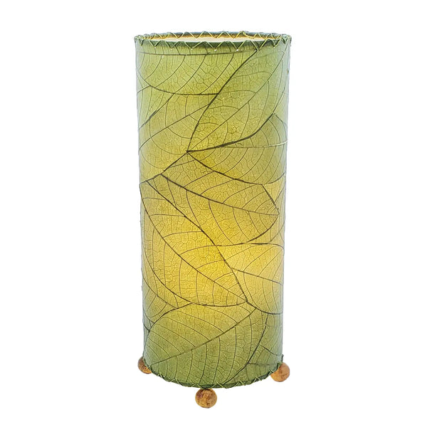Outdoor Cocoa Leaf Cylinder Table Lamp Green Eangee Home Design Green  