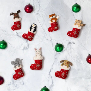 Felt Stocking Animal Ornaments  Global Goods Partners   