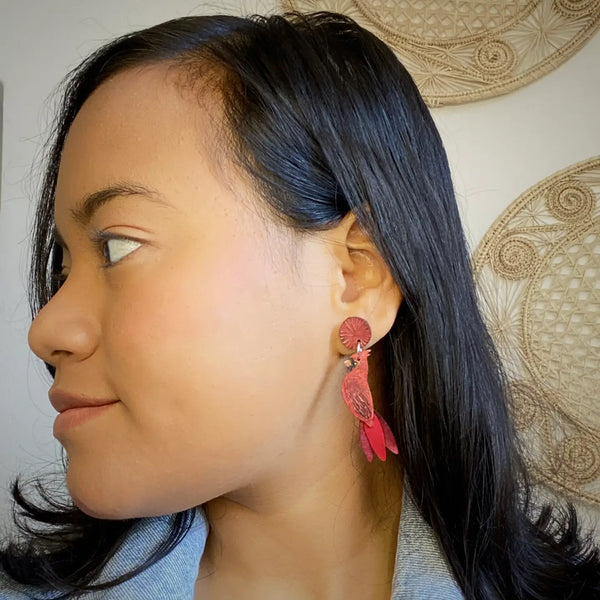 Cardinal Earrings Small Tulia's Artisan Gallery   