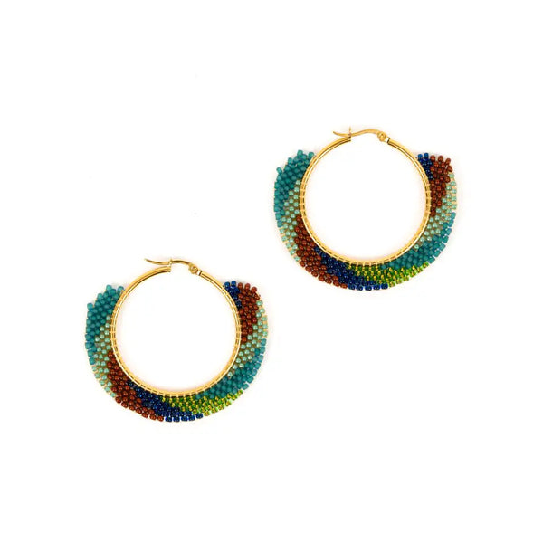 Swirl Hoop Earrings  Maraluna   