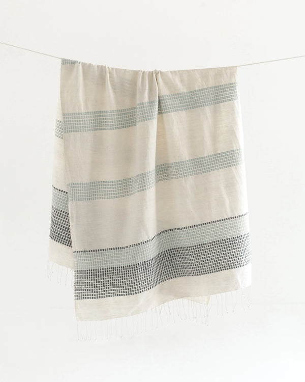 Camden Cotton Bath Towel Natural with Sand and Azure Creative Women   