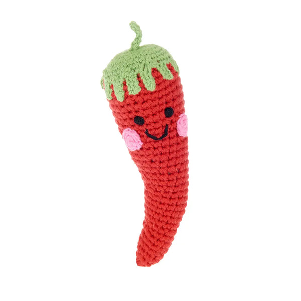 Friendly Veggie Rattle  Pebble Chili Pepper  