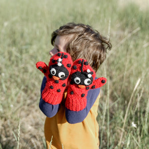 Kids Animal Mittens  Andes Gifts Ladybug  