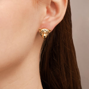 Gold Mini Jaguar Stud Earring Sarka & Cleo