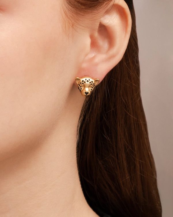 Gold Mini Jaguar Stud Earring Sarka & Cleo