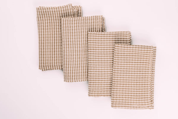 Upa Woven Organic Napkin Set  Zuahaza Olive  