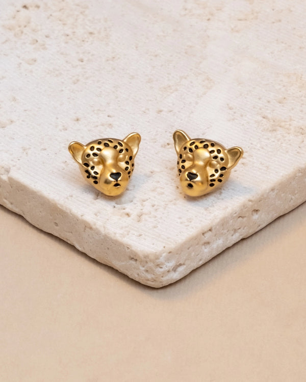 Gold Mini Jaguar Stud Earring Sarka & Cleo