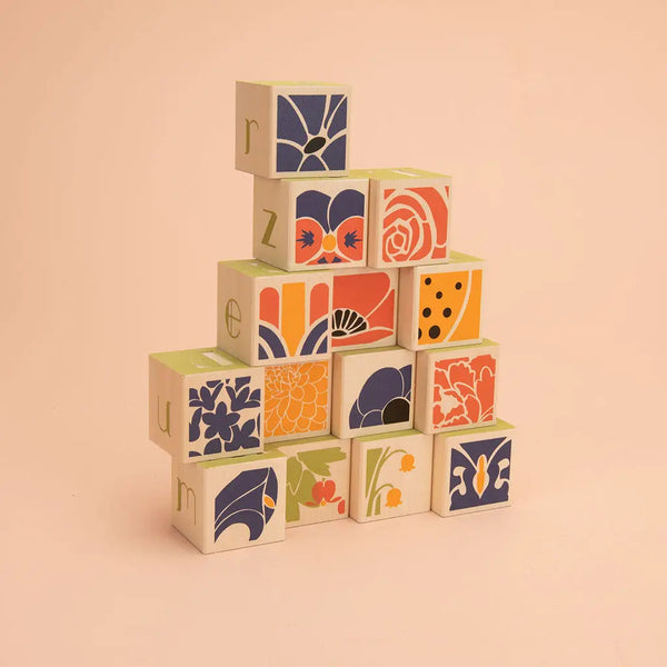 Flower Wooden Blocks  Uncle Goose   