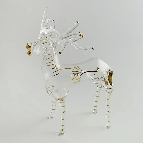 Blown Glass Tabletop Reindeer  Dandarah   