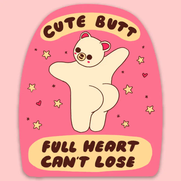 Cute Butt, Full Heart Sticker  Tender Ghost   