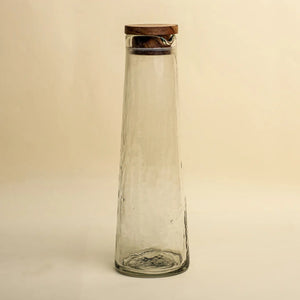 Handcrafted Hammered Glass Carafe  Casa Amarosa   