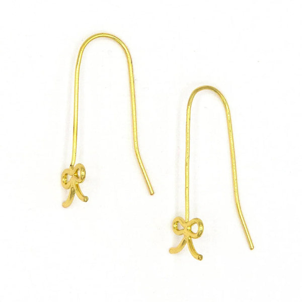 Bow Drop Earrings  Fair Anita Gold  