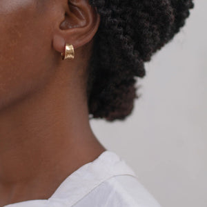 Tazara Gold Small Hoop Earrings Regular Yewo   