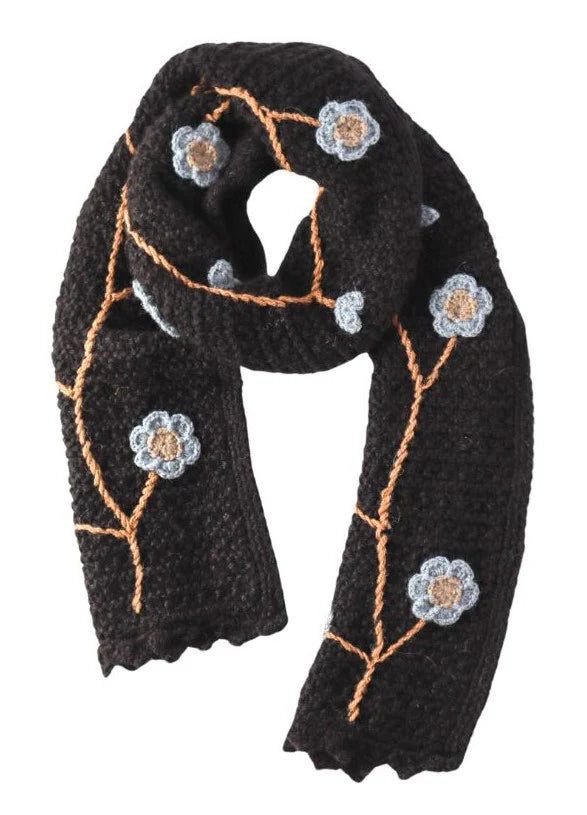 Embroidered Scarf  Andes Gifts Black  