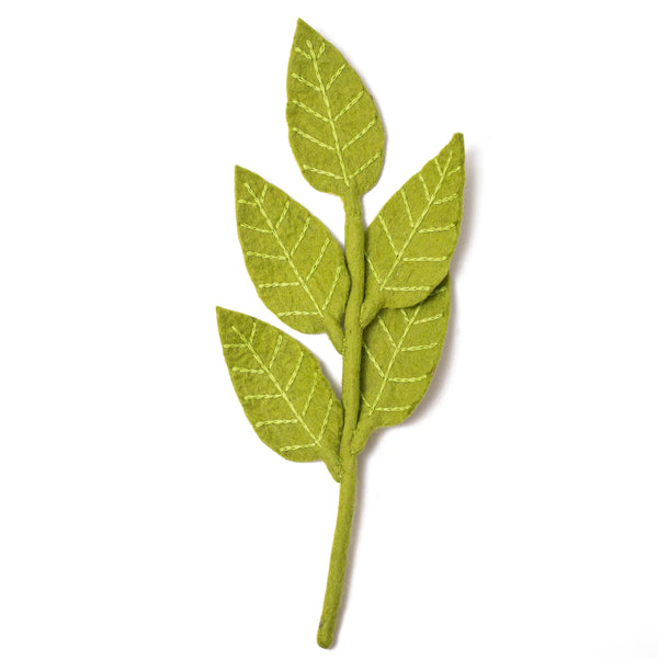 Felt Ash Leaf Flower Moss Green Global Goods Partners Lime  