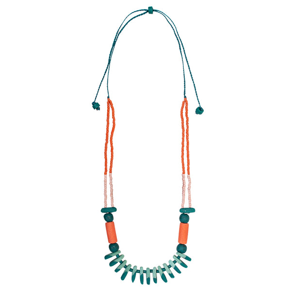 Daybreak Necklace Black Global Mamas Teal  