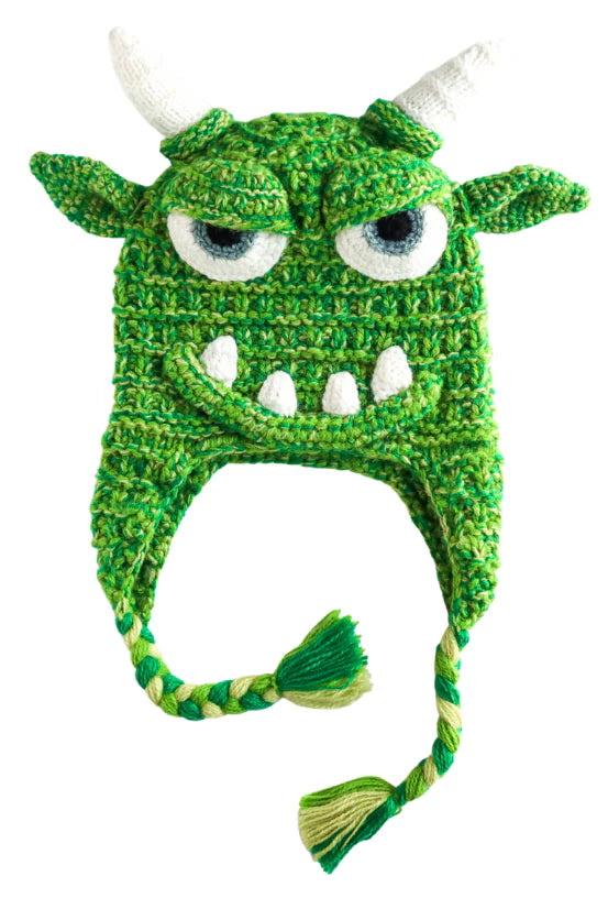 Monster Hat  Andes Gifts Ojos Green 