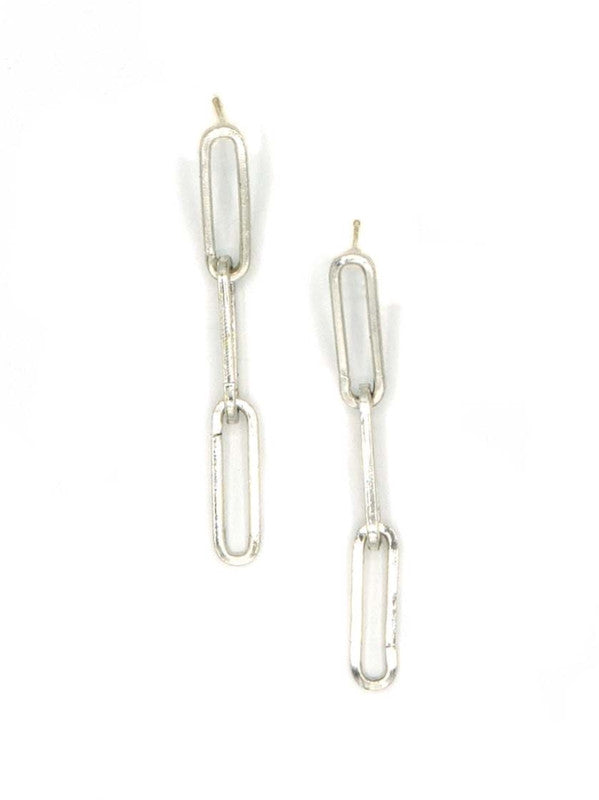 Linked Up Earrings Brass Fair Anita Silver  