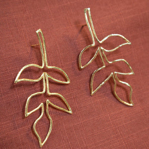 Fauna Wire Earrings Regular Mata Traders Gold  