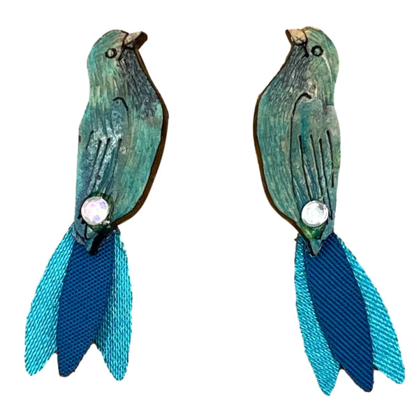 Blue Bird Earrings  Tulia's Artisan Gallery   