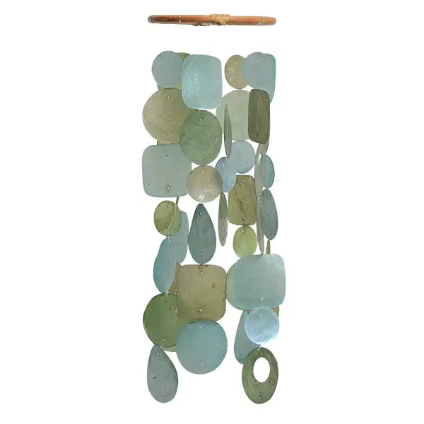 Capiz Chime - Small Round  Zen Zen Tidepool Teal  