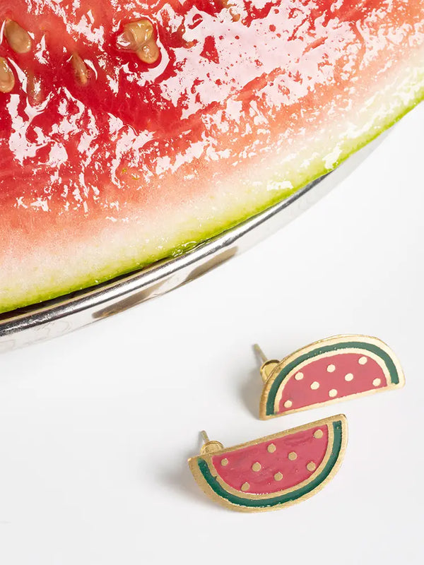 One In A Melon Stud Earring - Gold  Mata   