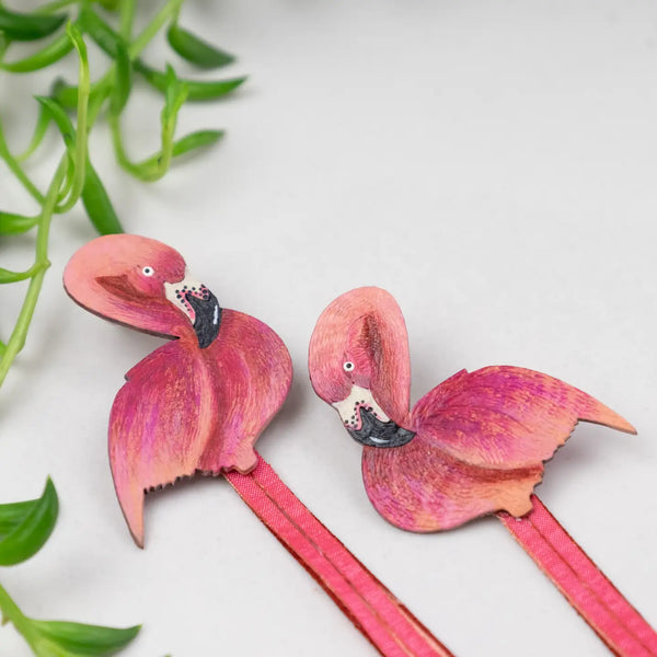 Flamingo XL Earrings  Tulia's Artisan Gallery   