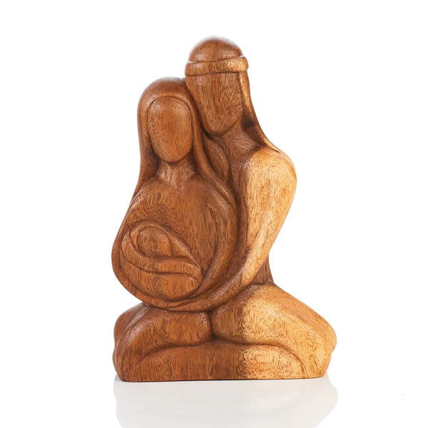 Acacia Carved Holy Family Regular SERRV   