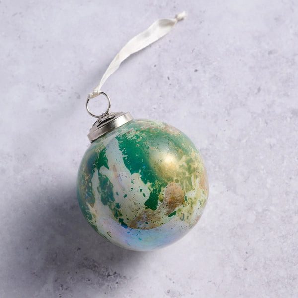 Recycled Glass Ball Watercolor Ornament  Ten Thousand Villages   