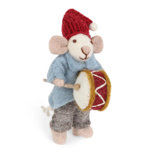 Drummer Mouse Ornament  Gry&Sif   