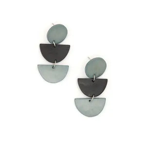 Dark Half Moon Stacked Earrings  Fair Anita   