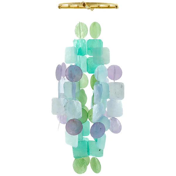 Capiz Chime -  Medium Round  Zen Zen Wisteria  