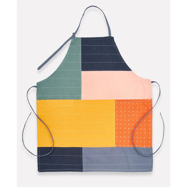 Adjustable Handstitched Bib Apron  Anchal Project Color Block  