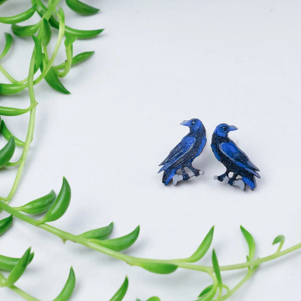 Raven-Crow Earrings  Tulia's Artisan Gallery   