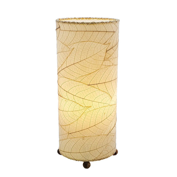 Outdoor Cocoa Leaf Cylinder Table Lamp Green Eangee Home Design Natural  