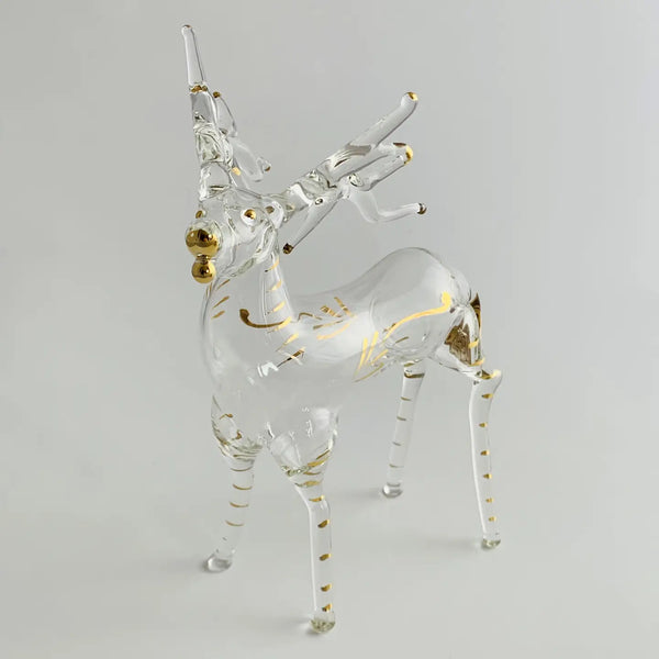 Blown Glass Tabletop Reindeer  Dandarah   