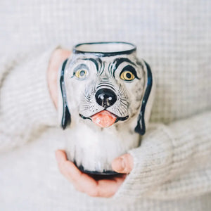 Stoneware Dog Mug  Upavim Crafts   