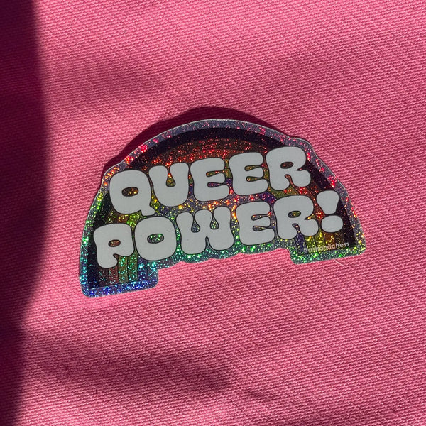 Queer Power Sticker  Ash and Chess   