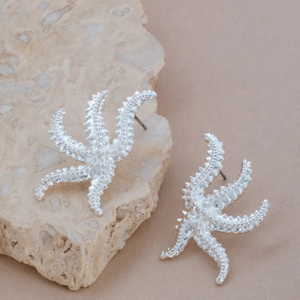 Silver Starfish Stud Earring Sarka & Cleo