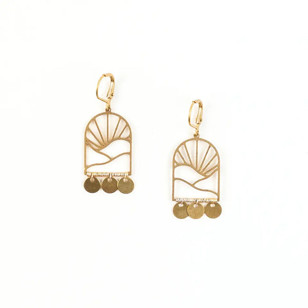 Brass Sunrise Earring  Altiplano   