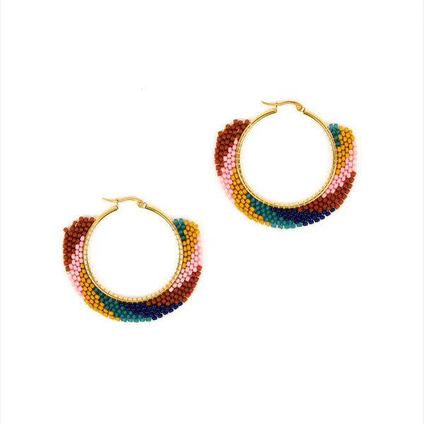 Swirl Hoop Earrings  Maraluna   