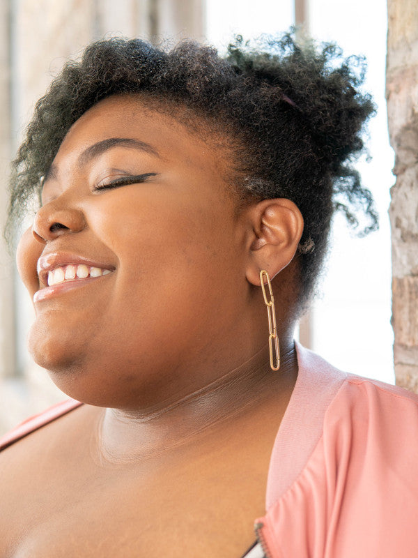 Linked Up Earrings Brass Fair Anita   