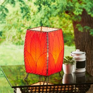 Outdoor Cube Table Lamp  Eangee Home Design Red  