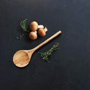 Shallow Olive Wood Serving Spoon Regular Sobremesa   